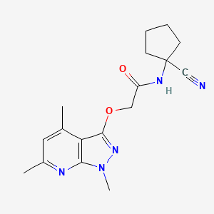 molecular formula C17H21N5O2 B2361533 N-(1-cyanocyclopentyl)-2-({1,4,6-trimethyl-1H-pyrazolo[3,4-b]pyridin-3-yl}oxy)acetamide CAS No. 1311800-49-3
