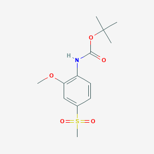 molecular formula C13H19NO5S B2361542 tert-Butyl (2-methoxy-4-(methylsulfonyl)phenyl)carbamate CAS No. 2177258-93-2