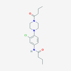 molecular formula C18H26ClN3O2 B236155 N-[4-(4-butyryl-1-piperazinyl)-3-chlorophenyl]butanamide 