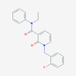 molecular formula C21H19FN2O2 B2361554 N-ethyl-1-(2-fluorobenzyl)-2-oxo-N-phenyl-1,2-dihydropyridine-3-carboxamide CAS No. 941910-32-3