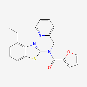 molecular formula C20H17N3O2S B2361558 N-(4-ethylbenzo[d]thiazol-2-yl)-N-(pyridin-2-ylmethyl)furan-2-carboxamide CAS No. 900005-08-5
