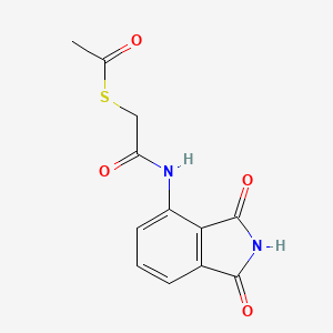 molecular formula C12H10N2O4S B2361562 S-(2-((1,3-dioxoisoindolin-4-yl)amino)-2-oxoethyl) ethanethioate CAS No. 955697-86-6