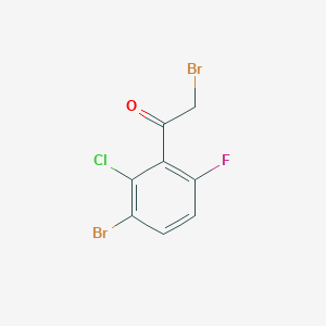 molecular formula C8H4Br2ClFO B2361568 3-Bromo-2-chloro-6-fluorophenacyl bromide CAS No. 1805575-98-7