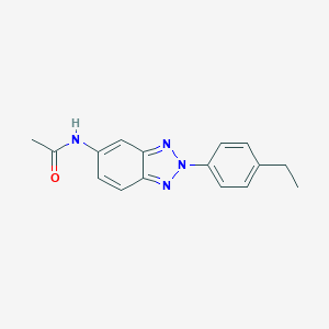molecular formula C16H16N4O B236158 N-[2-(4-ethylphenyl)-2H-benzotriazol-5-yl]acetamide 