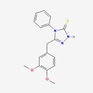 molecular formula C17H17N3O2S B2361580 3-[(3,4-dimethoxyphenyl)methyl]-4-phenyl-1H-1,2,4-triazole-5-thione CAS No. 331269-06-8