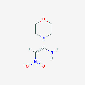 molecular formula C6H11N3O3 B2361610 1-(Morpholin-4-yl)-2-nitroethen-1-amine CAS No. 102721-72-2