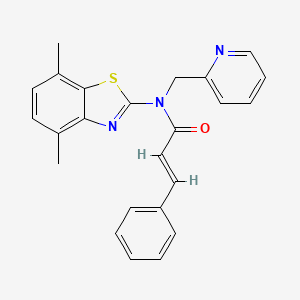 molecular formula C24H21N3OS B2361629 N-(4,7-dimethylbenzo[d]thiazol-2-yl)-N-(pyridin-2-ylmethyl)cinnamamide CAS No. 1006778-63-7