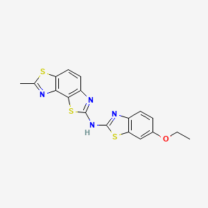 molecular formula C18H14N4OS3 B2361638 N-(6-ethoxy-1,3-benzothiazol-2-yl)-7-methyl-[1,3]thiazolo[5,4-e][1,3]benzothiazol-2-amine CAS No. 862976-02-1