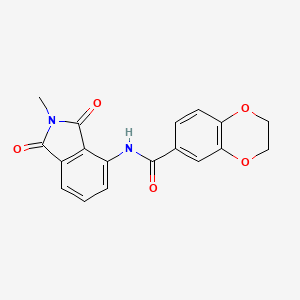 molecular formula C18H14N2O5 B2361639 N-(2-methyl-1,3-dioxoisoindol-4-yl)-2,3-dihydro-1,4-benzodioxine-6-carboxamide CAS No. 683232-58-8