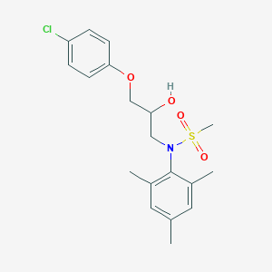molecular formula C19H24ClNO4S B2361670 N-[3-(4-chlorophenoxy)-2-hydroxypropyl]-N-(2,4,6-trimethylphenyl)methanesulfonamide CAS No. 1040644-16-3