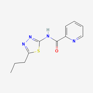molecular formula C11H12N4OS B2361685 N-(5-propyl-1,3,4-thiadiazol-2-yl)pyridine-2-carboxamide CAS No. 691382-96-4