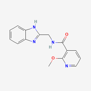 molecular formula C15H14N4O2 B2361686 N-((1H-benzo[d]imidazol-2-yl)methyl)-2-methoxynicotinamide CAS No. 1207009-35-5