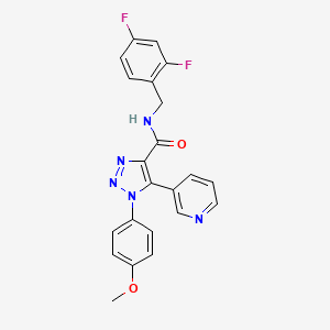 molecular formula C22H17F2N5O2 B2361696 N-[(2,4-difluorophenyl)methyl]-1-(4-methoxyphenyl)-5-(pyridin-3-yl)-1H-1,2,3-triazole-4-carboxamide CAS No. 1207058-95-4