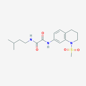 molecular formula C17H25N3O4S B2361727 N-(3-methylbutyl)-N'-(1-methylsulfonyl-3,4-dihydro-2H-quinolin-7-yl)oxamide CAS No. 941940-21-2