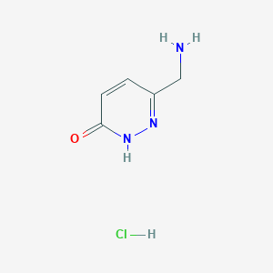molecular formula C5H8ClN3O B2361730 6-(Aminomethyl)pyridazin-3(2H)-one hydrochloride CAS No. 90175-93-2