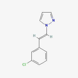 molecular formula C11H9ClN2 B2361732 (3-CHLOROSTYRYL)-1H-PYRAZOLE CAS No. 852691-01-1