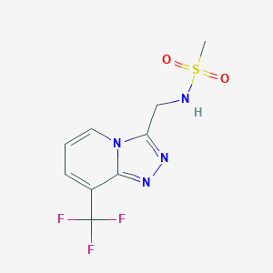molecular formula C9H9F3N4O2S B2361735 N-((8-(trifluoromethyl)-[1,2,4]triazolo[4,3-a]pyridin-3-yl)methyl)methanesulfonamide CAS No. 2034419-51-5