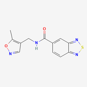 molecular formula C12H10N4O2S B2361817 N-[(5-methyl-1,2-oxazol-4-yl)methyl]-2,1,3-benzothiadiazole-5-carboxamide CAS No. 2034591-12-1