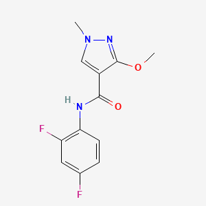 molecular formula C12H11F2N3O2 B2361823 N-(2,4-difluorophenyl)-3-methoxy-1-methyl-1H-pyrazole-4-carboxamide CAS No. 332067-58-0