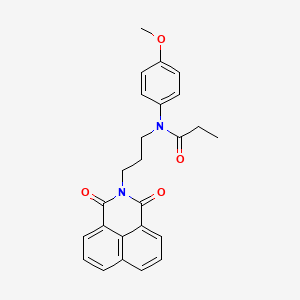 molecular formula C25H24N2O4 B2361827 N-(3-(1,3-dioxo-1H-benzo[de]isoquinolin-2(3H)-yl)propyl)-N-(4-methoxyphenyl)propionamide CAS No. 312744-19-7