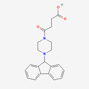 molecular formula C21H22N2O3 B2361861 4-[4-(9H-fluoren-9-yl)piperazin-1-yl]-4-oxobutanoic acid CAS No. 714201-06-6