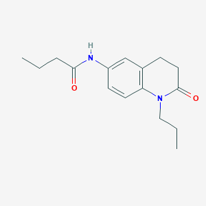 molecular formula C16H22N2O2 B2361875 N-(2-oxo-1-propyl-1,2,3,4-tetrahydroquinolin-6-yl)butanamide CAS No. 954659-75-7