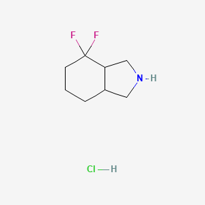 molecular formula C8H14ClF2N B2361880 4,4-difluoro-octahydro-1H-isoindole hydrochloride CAS No. 2411288-36-1