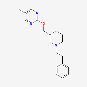 molecular formula C19H25N3O B2361891 5-Methyl-2-[[1-(2-phenylethyl)piperidin-3-yl]methoxy]pyrimidine CAS No. 2380034-93-3