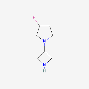 molecular formula C7H13FN2 B2361897 1-(Azetidin-3-yl)-3-fluoropyrrolidine CAS No. 1257384-26-1