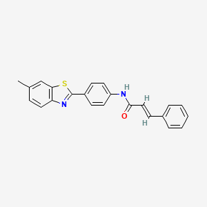 molecular formula C23H18N2OS B2361910 N-((3,4-Dimethoxyphenyl)methyl)-3-phenylprop-2-enamide CAS No. 290835-35-7