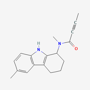 molecular formula C18H20N2O B2361928 N-Methyl-N-(6-methyl-2,3,4,9-tetrahydro-1H-carbazol-1-yl)but-2-ynamide CAS No. 2411230-20-9