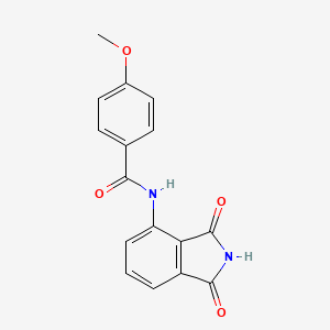 molecular formula C16H12N2O4 B2361947 N-(1,3-dioxoisoindolin-4-yl)-4-methoxybenzamide CAS No. 70178-09-5