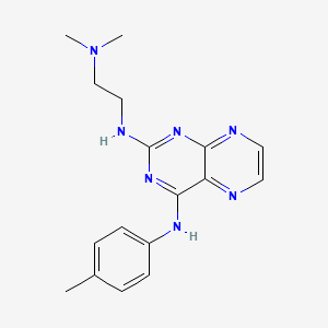 molecular formula C17H21N7 B2361948 N2-(2-(dimethylamino)ethyl)-N4-(p-tolyl)pteridine-2,4-diamine CAS No. 941929-11-9