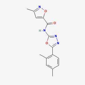 molecular formula C15H14N4O3 B2361951 N-(5-(2,4-dimethylphenyl)-1,3,4-oxadiazol-2-yl)-3-methylisoxazole-5-carboxamide CAS No. 953143-33-4