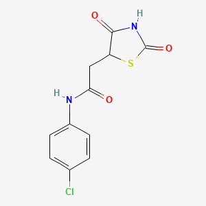 molecular formula C11H9ClN2O3S B2361965 N-(4-chlorophenyl)-2-(2,4-dioxo-1,3-thiazolidin-5-yl)acetamide CAS No. 58471-54-8