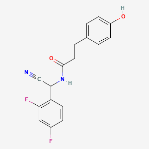molecular formula C17H14F2N2O2 B2361969 N-[cyano(2,4-difluorophenyl)methyl]-3-(4-hydroxyphenyl)propanamide CAS No. 1795294-17-5