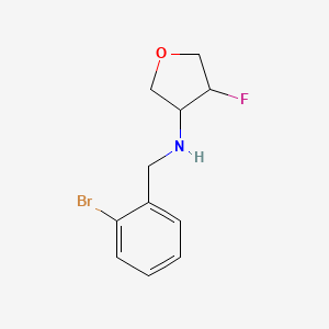 molecular formula C11H13BrFNO B2361980 N-[(2-bromophenyl)methyl]-4-fluorooxolan-3-amine CAS No. 2201777-20-8