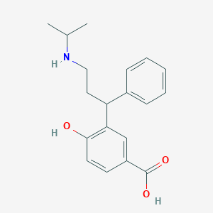 molecular formula C19H23NO3 B023620 rac 5-Carboxy Desisopropyl Tolterodine CAS No. 214601-13-5