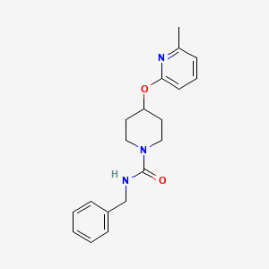 molecular formula C19H23N3O2 B2362002 N-benzyl-4-((6-methylpyridin-2-yl)oxy)piperidine-1-carboxamide CAS No. 1797756-72-9