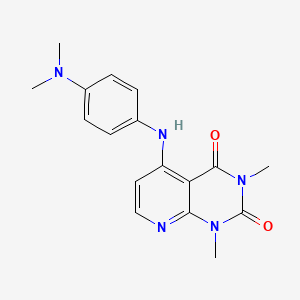 molecular formula C17H19N5O2 B2362027 5-((4-(dimethylamino)phenyl)amino)-1,3-dimethylpyrido[2,3-d]pyrimidine-2,4(1H,3H)-dione CAS No. 946253-08-3