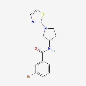 3-bromo-N-(1-(thiazol-2-yl)pyrrolidin-3-yl)benzamide