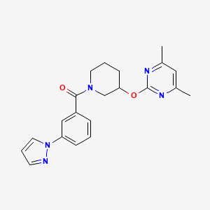 (3-(1H-pyrazol-1-yl)phenyl)(3-((4,6-dimethylpyrimidin-2-yl)oxy)piperidin-1-yl)methanone