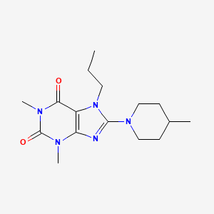 1,3-dimethyl-8-(4-methylpiperidin-1-yl)-7-propyl-1H-purine-2,6(3H,7H)-dione