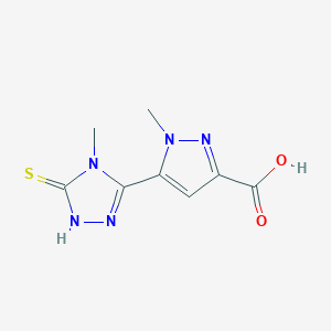 5-(5-Mercapto-4-methyl-4H-1,2,4-triazol-3-YL)-1-methyl-1H-pyrazole-3-carboxylic acid