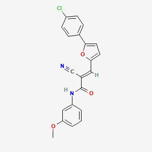 (E)-3-(5-(4-chlorophenyl)furan-2-yl)-2-cyano-N-(3-methoxyphenyl)acrylamide