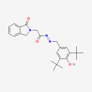 2-(2-{2-[3,5-Di(tert-butyl)-4-hydroxybenzyl]diazenyl}-2-oxoethyl)-1-isoindolinone