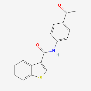 molecular formula C17H13NO2S B2362097 N-(4-acetylphenyl)-1-benzothiophene-3-carboxamide CAS No. 886629-26-1