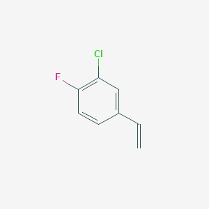 molecular formula C8H6ClF B2362142 2-Chloro-4-ethenyl-1-fluorobenzene CAS No. 1011029-41-6
