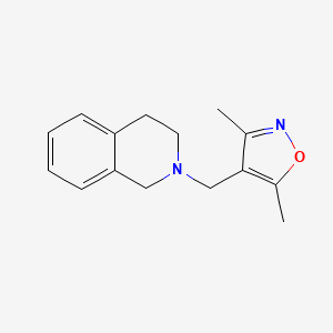 molecular formula C15H18N2O B2362157 4-((3,4-dihydroisoquinolin-2(1H)-yl)methyl)-3,5-dimethylisoxazole CAS No. 1197765-55-1
