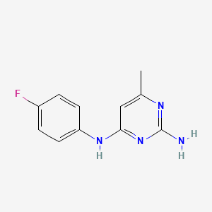 molecular formula C11H11FN4 B2362173 N4-(4-fluorophenyl)-6-methylpyrimidine-2,4-diamine CAS No. 843608-15-1